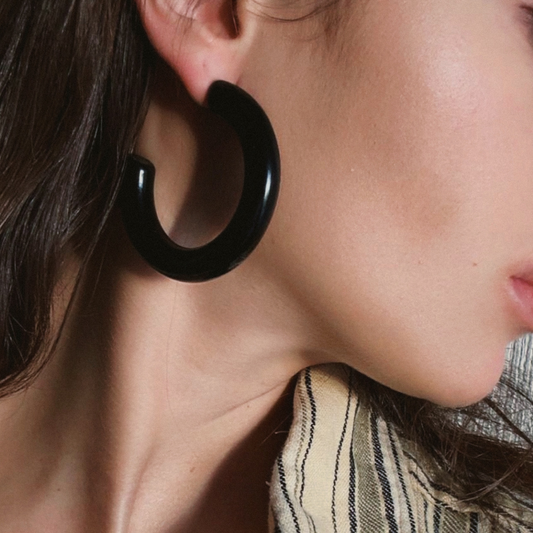 Big Bold Hoops in black